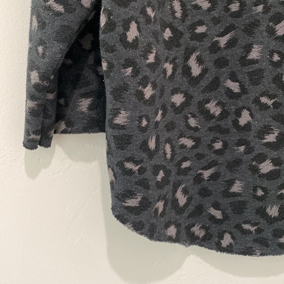 Alternative Leopard Printed Gray Sweater Top - Picture 7 of 12